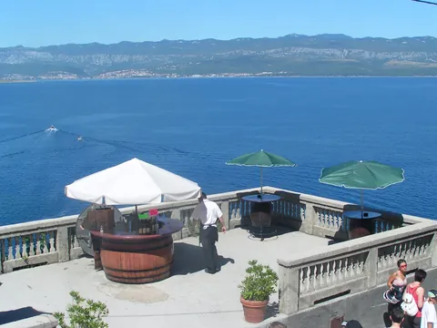 View from Vrbnik towards the Adriatic, Croatia