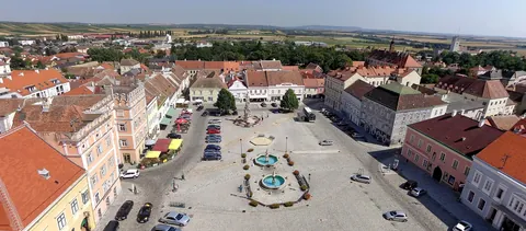 View across the main square of Retz, Austria