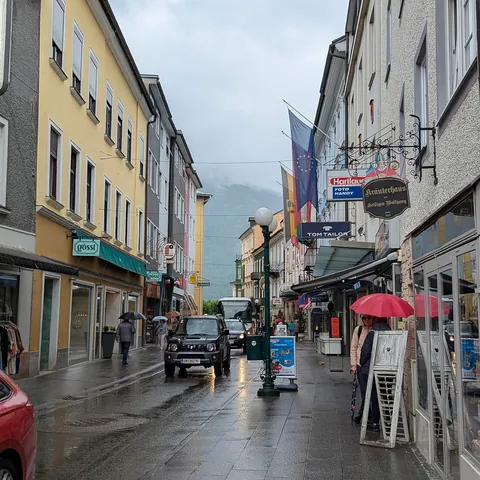 Street in the centre of Bad Ischl, Austria