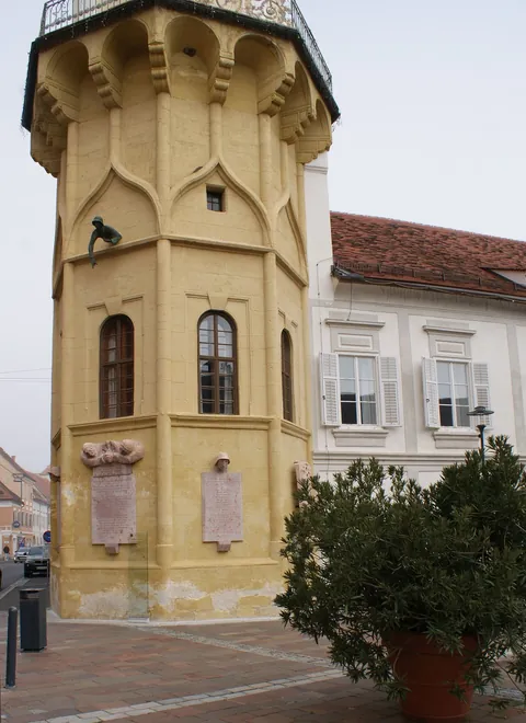 Town hall tower in Bad Radkersburg, Austria