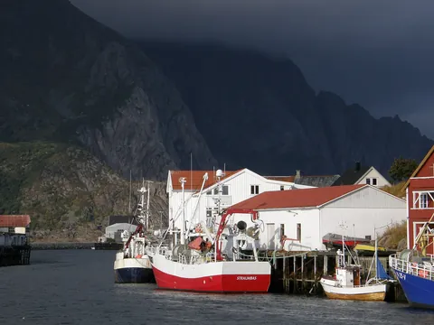 Fishing harbour in Henningsvær, Norway